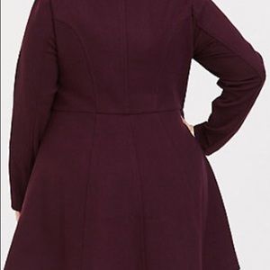 BRAND NEW  Torrid burgundy military coat